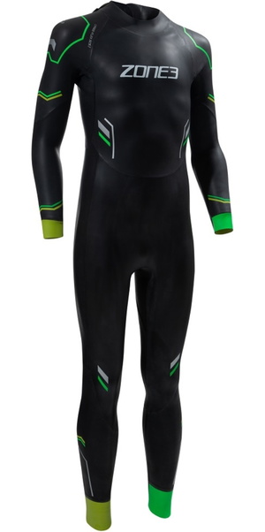 2026 ZONE3 Junior Adventure Swim Wetsuit WS21KADV101 - Black / Green